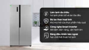Tủ lạnh LG Inverter 519 lít Side By Side GR-B256JDS - 13 Tủ lạnh LG Inverter 519 lít Side By Side GR-B256JDS - 12