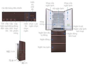 Tủ lạnh Mitsubishi Electric Inverter 694 lít MR-WX70C-BR-V - 11