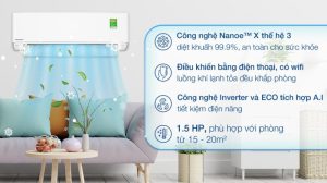 Máy lạnh Panasonic Inverter 1.5 HP CU/CS-XU12ZKH-8 - 15
