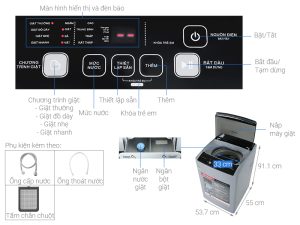 Máy giặt Sharp 7.5 Kg ES-Y75HV-S - 11 Máy giặt Sharp 7.5 Kg ES-Y75HV-S - 10