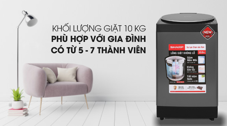 Máy giặt Sharp 10 kg ES-W100PV-H - 9
