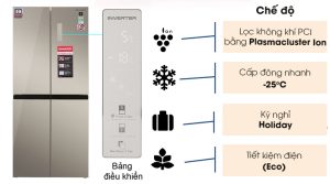 Tủ lạnh Sharp Inverter 401 lít SJ-FXP480VG-CH - 21 Tủ lạnh Sharp Inverter 401 lít SJ-FXP480VG-CH - 20