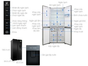 Tủ lạnh Aqua Inverter 456 lít AQR-IGW525EM (GB) - 16 Tủ lạnh Aqua Inverter 456 lít AQR-IGW525EM (GB) - 15