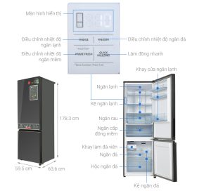 Tủ lạnh Panasonic Inverter 325 lít NR-BC361VGMV - 12 Tủ lạnh Panasonic Inverter 325 lít NR-BC361VGMV - 11