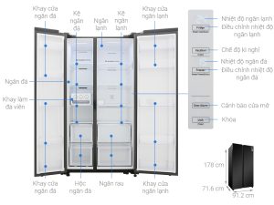 Tủ lạnh Samsung Inverter 655 lít RS62R5001B4/SV - 11 Tủ lạnh Samsung Inverter 655 lít RS62R5001B4/SV - 10