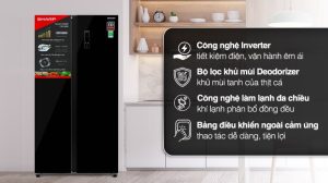 Tủ lạnh Sharp Inverter 442 lít Side By Side SJ-SBX440VG-BK - 18 Tủ lạnh Sharp Inverter 442 lít Side By Side SJ-SBX440VG-BK - 17
