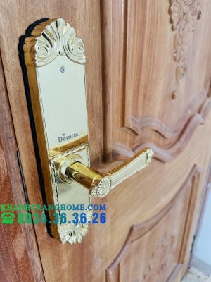 KHÓA CỬA VÂN TAY DEMAX SL280 BRASS 24K - 43 KHÓA CỬA VÂN TAY DEMAX SL280 BRASS 24K - 42