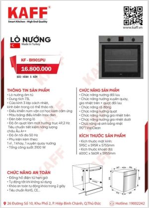 LÒ NƯỚNG KAFF KF-BI901PU - 26 LÒ NƯỚNG KAFF KF-BI901PU - 25