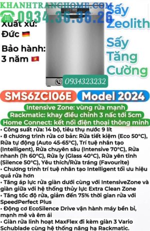 Máy Rửa Bát Bosch SMS6ZCI16E Series 6 Zeolith Nhập Khẩu Nguyên Chiếc Đức - 186 Máy Rửa Bát Bosch SMS6ZCI16E Series 6 Zeolith Nhập Khẩu Nguyên Chiếc Đức - 185