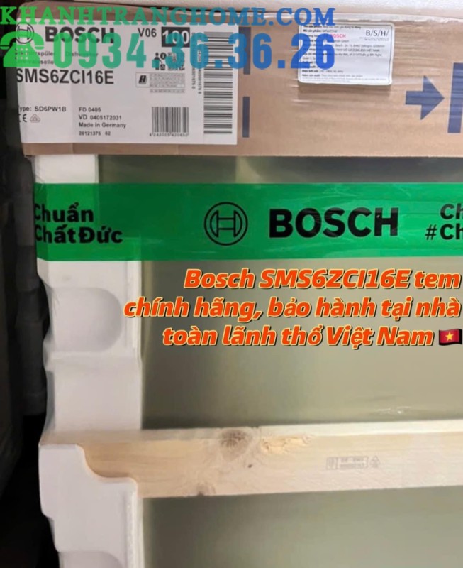 Máy Rửa Bát Bosch SMS6ZCI16E Series 6 Zeolith Nhập Khẩu Nguyên Chiếc Đức - 239