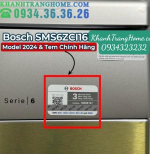 Máy Rửa Bát Bosch SMS6ZCI16E Series 6 Zeolith Nhập Khẩu Nguyên Chiếc Đức - 194 Máy Rửa Bát Bosch SMS6ZCI16E Series 6 Zeolith Nhập Khẩu Nguyên Chiếc Đức - 193