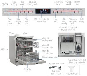 Máy rửa chén độc lập Bosch Seri 6 SMS6ZDI08E - 10 Máy rửa chén độc lập Bosch Seri 6 SMS6ZDI08E - 9