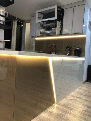 TỦ BẾP INOX CÁNH KÍNH TỦ DƯỚI - 35