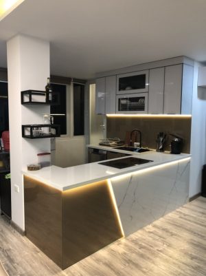 TỦ BẾP INOX CÁNH KÍNH TỦ DƯỚI - 37