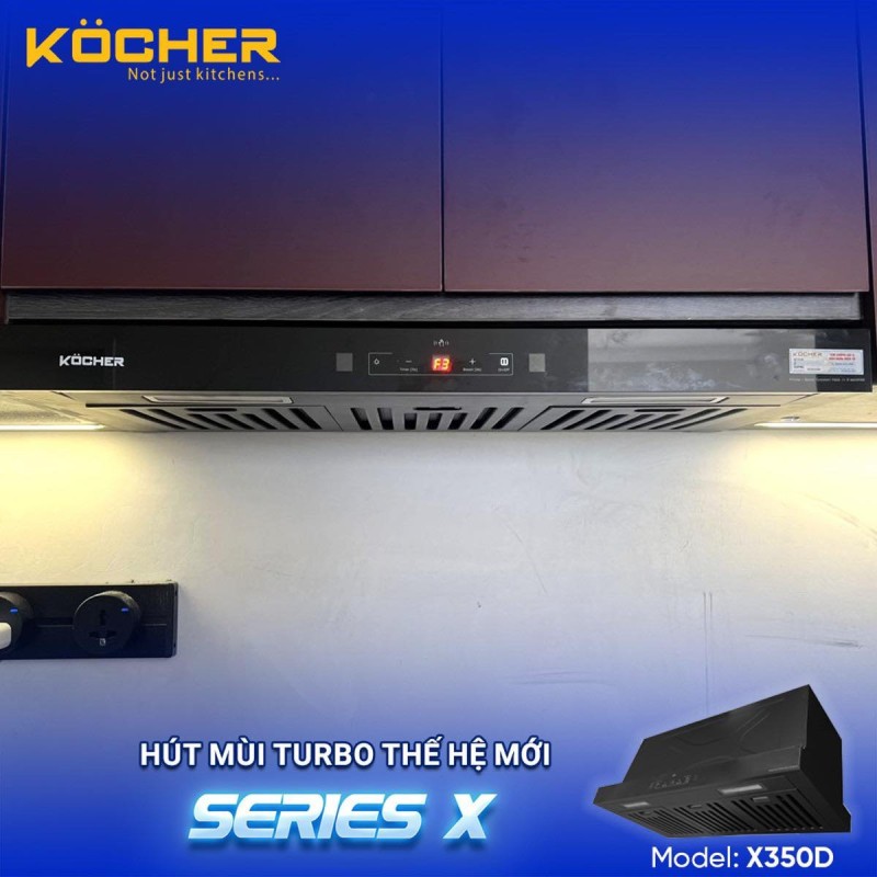 MÁY HÚT MÙI ÂM TỦ KOCHER TUBO SERIES X MODEL X350N - 32