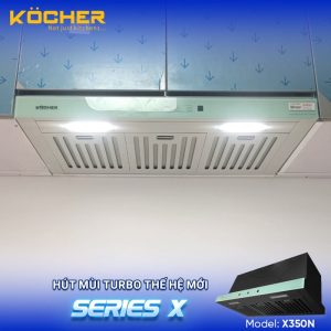 MÁY HÚT MÙI ÂM TỦ KOCHER TUBO SERIES X MODEL X350N - 32
