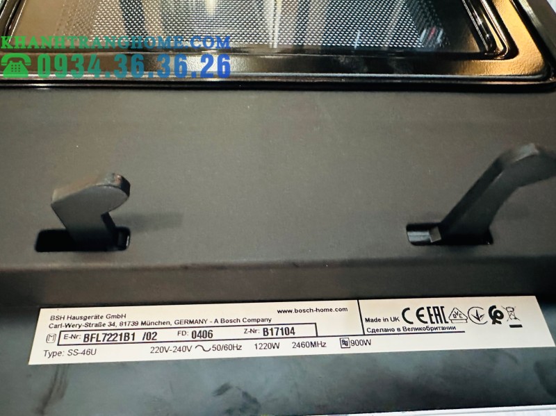 LÒ VI SÓNG ÂM TỦ BOSCH BFL7221B1 SERIE 8 - 34