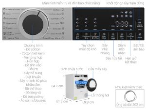 Máy sấy bơm nhiệt Bosch WQG24570SG 9 kg - 12